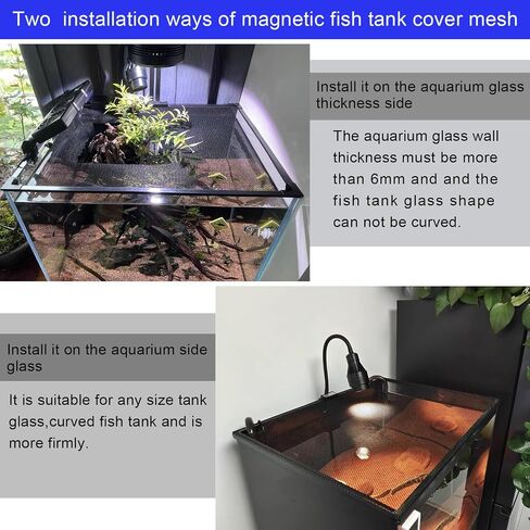 Magnetic Aquarium Anti-Jumping net Cover mesh to Protect Fish Jumping Out of Fish Tank in Saudi Arabia