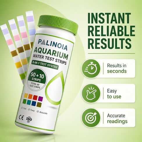 Palinoia 8-in-1 Aquarium Water Test Strips, 60 Count in Kuwait