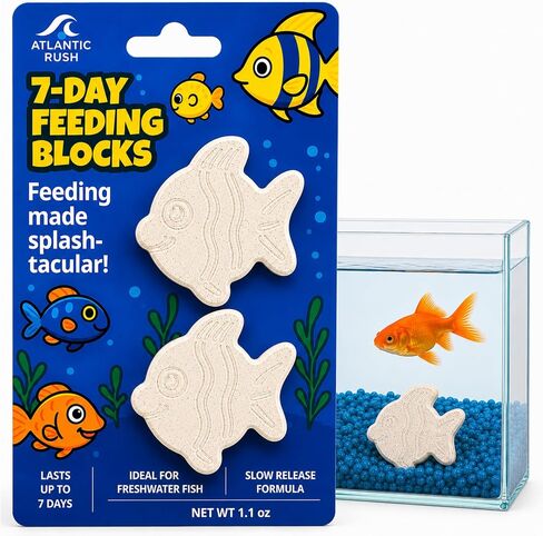 Fish Food Vacation Feeder for Aquarium, 7 Day Slow Release Block in Kuwait