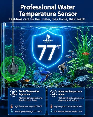 WiFi Automatic Fish Feeder for Aquarium with Temperature Monitoring in Kuwait