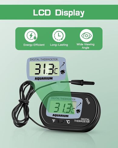 Petbank LCD Digital Aquarium Thermometer Fish Tank Water Terrarium Temperature in Saudi Arabia
