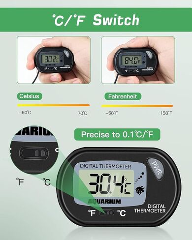 Petbank LCD Digital Aquarium Thermometer Fish Tank Water Terrarium Temperature in Saudi Arabia
