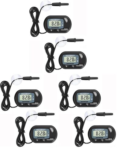 AQUANEAT 2 Pack Aquarium Thermometer, Fish Tank Thermometer, Digital Temperature Test, with Large LCD Display in Saudi Arabia