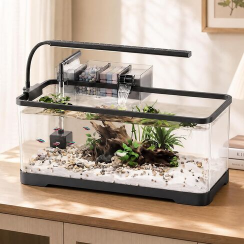 6 Gallon Betta Fish Tank, 7 in 1 Aquarium Starter Kits, Fish Tank in Saudi Arabia