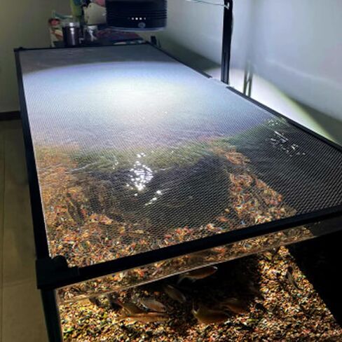 7.5 FT DIY Magnetic Fish Aquarium Anti-Jumping Net Cover, Mesh Screen Netting for Top Cover, Lid Prevents Reptiles from Jumping Out in Kuwait