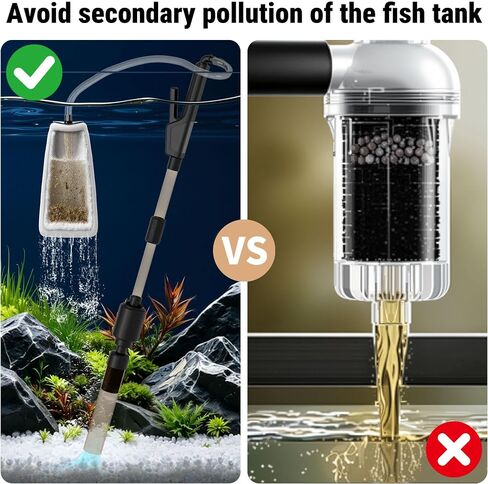 30-100 Gal Fish Tank Cleaner Vacuum Aquarium Vacuum Gravel Cleaner Electric in Saudi Arabia