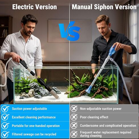30-100 Gal Fish Tank Cleaner Vacuum Aquarium Vacuum Gravel Cleaner Electric in Saudi Arabia