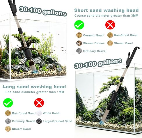 30-100 Gal Fish Tank Cleaner Vacuum Aquarium Vacuum Gravel Cleaner Electric in Saudi Arabia