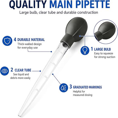 AREPK Aquarium Turkey Baster, 4-in-1 Spot Cleaner and Coral Feeder, 21.6 in in Saudi Arabia