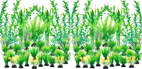 Ameliade Aquarium Artificial Plastic Plants Large Fish Tank Decor, 26PCS in Saudi Arabia