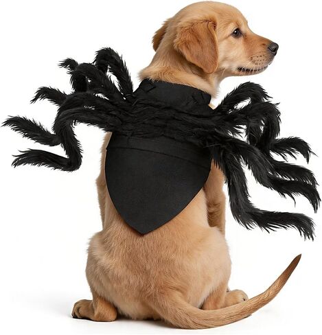 Halloween Spider Costume for Dog Cat, Halloween Pet Costume Halloween Decorations, Spider Decor Halloween Party Supply, Spider Cosplay Costumes with Adjustable Velcro for Small Medium Dogs and Cats in Saudi Arabia