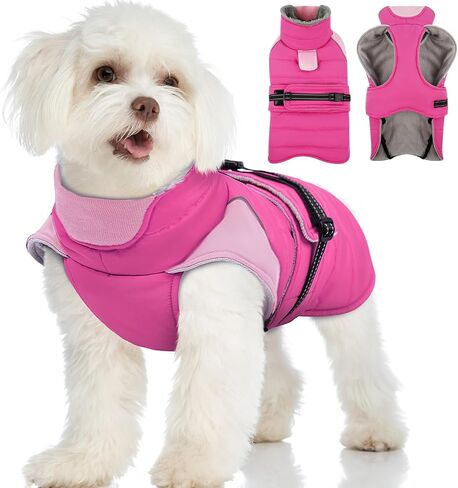 MIGOHI Warm Dog Jacket, Waterproof Dog Coat with Fur Collar, DarkBlue, S in Saudi Arabia