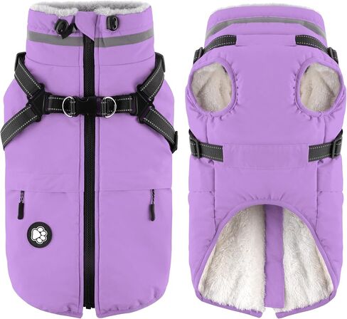 Dogcheer Dog Warm Coat with Harness, Waterproof Dog Cold Weather Coats in Saudi Arabia