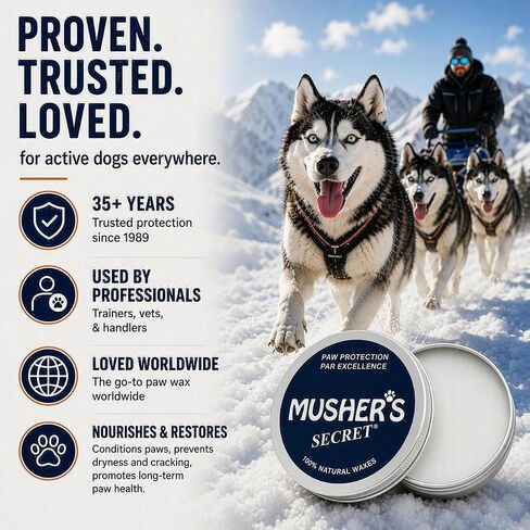 Musher's Secret All-Natural Dog Paw Balm, All-Season Paw Protector, 60 gr in Saudi Arabia