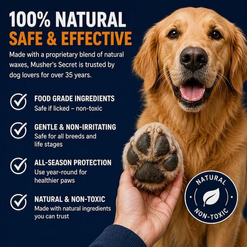 Musher's Secret All-Natural Dog Paw Balm, All-Season Paw Protector, 60 gr in Saudi Arabia