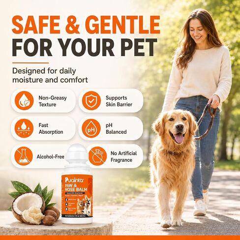 PUAINTA Dog Paw Nose Balm Roll On Lick Safe Moisturizer Paw Protector in Kuwait