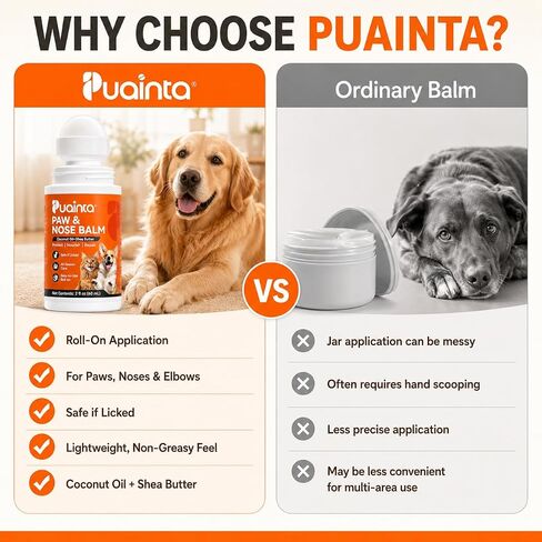 PUAINTA Dog Paw Nose Balm Roll On Lick Safe Moisturizer Paw Protector in Kuwait