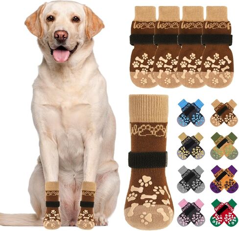 KOOLTAIL Dog Socks Shoes for Hot Pavement to Prevent Licking Paws, Winter Dog Boots&Paw Protector for Hardwood Floors Anti Slip,Traction Control Grip Booties for Small Medium Large Senior Dogs,Pink SM in Saudi Arabia