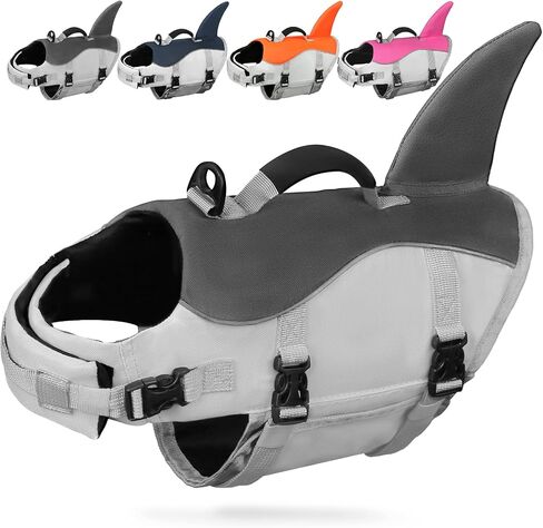 AMZNOVA Dog Swim Vest Shark Dog Life Jacket Life Vest in Kuwait