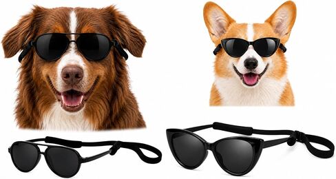 G010 Dog pet Costume Aviator Sunglasses for Medium Breeds 20-40 lbs (Black) in Saudi Arabia