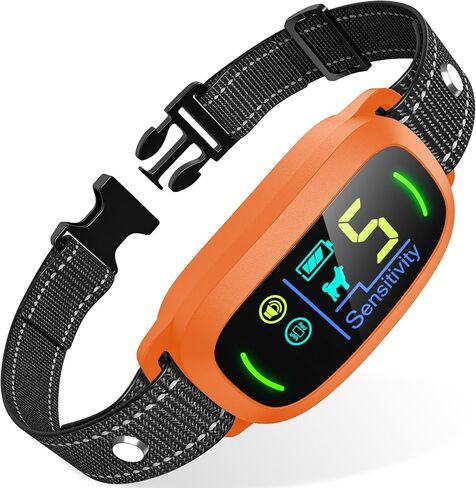 FAFAFROG Dog Bark Collar, Rechargeable Smart Collar, Anti Barking Training Collar with 5 Adjustable Sensitivity Beep Vibration, Bark Collar for Large Medium Small Dogs (Black) in Kuwait
