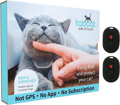 Tabcat V2 Cat & Kitten Tracker - More Accurate Than GPS - No Monthly Fee or Subscription - Includes 2 Homing Tags - Up to 150m Range - Small & Lightweight Tags Perfect to Find Indoor & Outdoor Cats in Kuwait