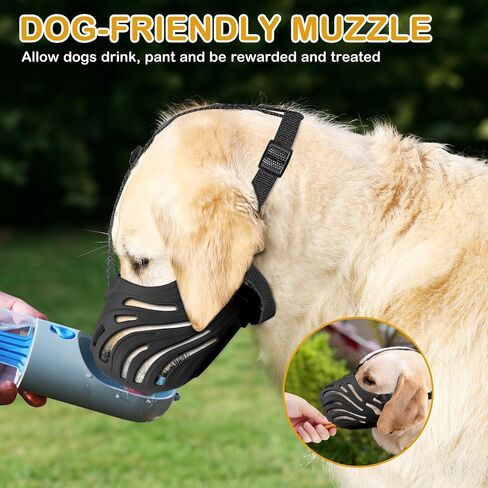 Dog Muzzle, Soft Breathable Dog Muzzles Suitable Dogs, Adjustable Basket Muzzles Prevents Chewing and Biting for Grooming Trimming Training in Kuwait