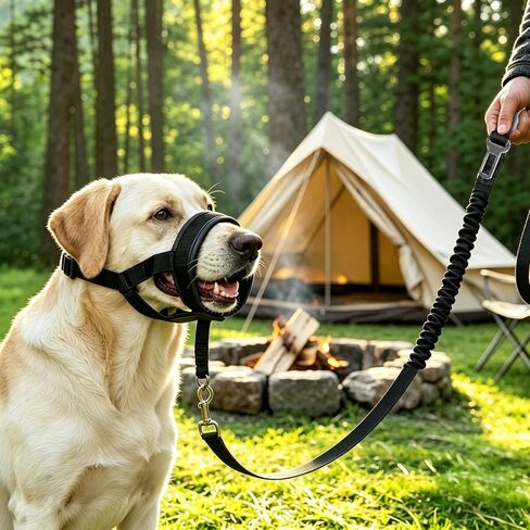 Adjustable Soft Leather Dog Head Collar with Dog Leash, S in Saudi Arabia
