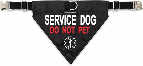 ActiveDogs Service Dog Bandana Collar, Do Not Pet, Reflective Nylon in Saudi Arabia