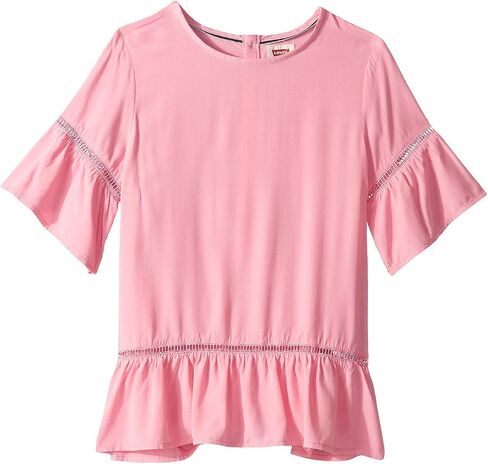 Levi's Girls' Short Sleeve Ruffle Top in Kuwait