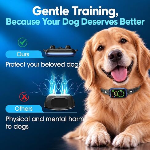 Dog Bark Collar for Dogs – Smart Barking Collar with Sound & Vibration, AI Detection Anti Barking Device for Dogs, Lightweight for Small Medium Large Dogs in Saudi Arabia