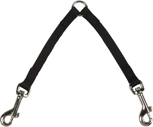 Guardian Gear Nylon 2-Way Small Dog Coupler with Nickel-Plated Swivel Clip, 4", Black in Saudi Arabia