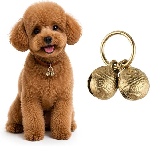 Copper Bells for Dog Collars,Brass Dog Bells, Extra Loud for Pet Tracking, Anti Theft for Little Puppy & Kitten, Anti Lost Pets Pendant Accessories in Saudi Arabia