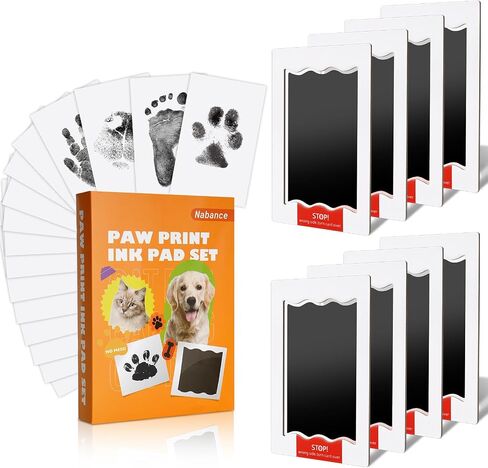 Nabance Inkless Paw Print Kit for Dogs,Cats,Pet Keepsake Mess Free Ink Pads in Kuwait