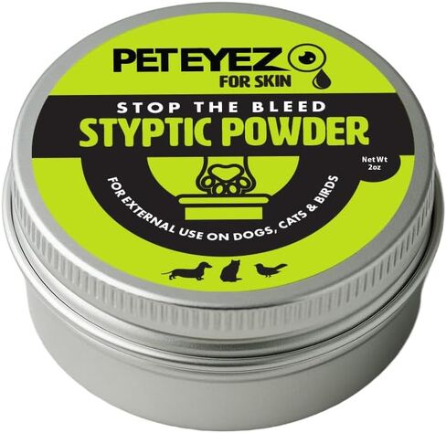 PetEyez Styptic Powder for Dogs, Cats & Birds (2 oz) – Fast-Acting Blood Clotting & Bleed Stop Powder for Pet Nail Trims, Clipping & Cuts – Easy-Use Wide Mouth DIP Can – First Aid Grooming Essential in Kuwait