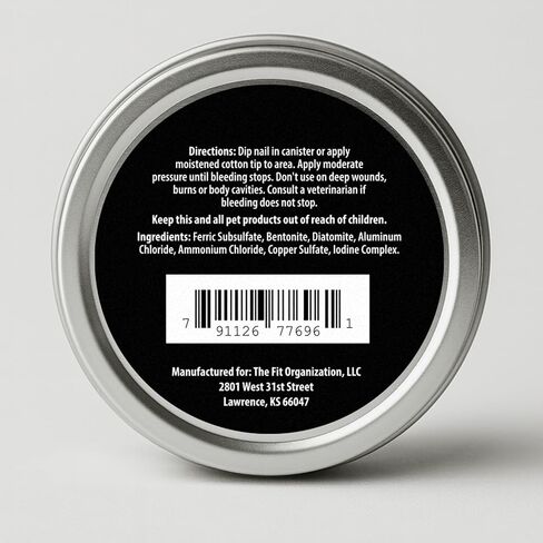 PetEyez Styptic Powder for Dogs, Cats & Birds (2 oz) – Fast-Acting Blood Clotting & Bleed Stop Powder for Pet Nail Trims, Clipping & Cuts – Easy-Use Wide Mouth DIP Can – First Aid Grooming Essential in Kuwait