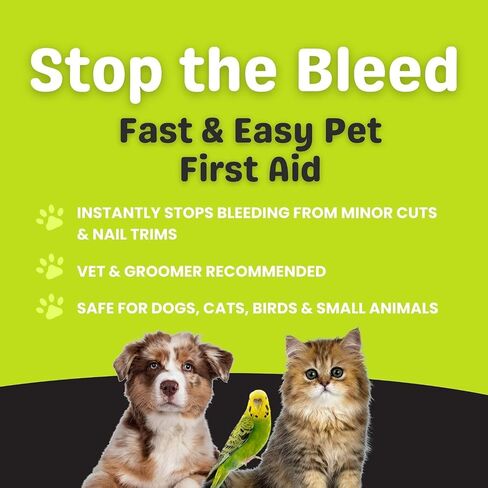 PetEyez Styptic Powder for Dogs, Cats & Birds (2 oz) – Fast-Acting Blood Clotting & Bleed Stop Powder for Pet Nail Trims, Clipping & Cuts – Easy-Use Wide Mouth DIP Can – First Aid Grooming Essential in Kuwait