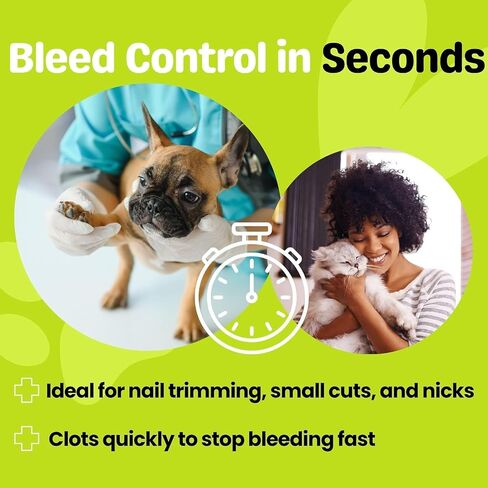 PetEyez Styptic Powder for Dogs, Cats & Birds (2 oz) – Fast-Acting Blood Clotting & Bleed Stop Powder for Pet Nail Trims, Clipping & Cuts – Easy-Use Wide Mouth DIP Can – First Aid Grooming Essential in Kuwait