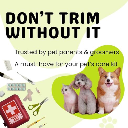 PetEyez Styptic Powder for Dogs, Cats & Birds (2 oz) – Fast-Acting Blood Clotting & Bleed Stop Powder for Pet Nail Trims, Clipping & Cuts – Easy-Use Wide Mouth DIP Can – First Aid Grooming Essential in Kuwait