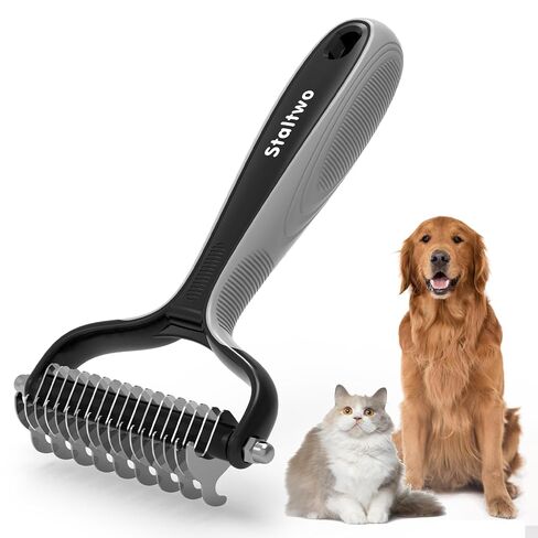 Staltwo Deshedding Dog Brush for Shedding, Undercoat Rake for Dog&Cat in Kuwait