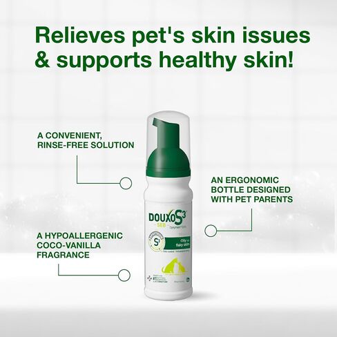 Douxo S3 SEB Dog Seboregulating Mousse, 0.5% Ophytrium, 5 fl oz in Saudi Arabia