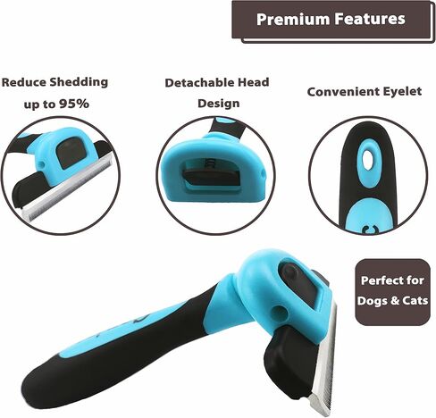 Gonicc PDT- 1001 Professional Pet De Shedding comb Tool Blue in Kuwait