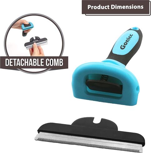 Gonicc PDT- 1001 Professional Pet De Shedding comb Tool Blue in Kuwait