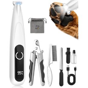 IREDOON Dog Paw Trimmer with LED Light, 8PCS Grooming Kit for Dogs & Cats in Kuwait