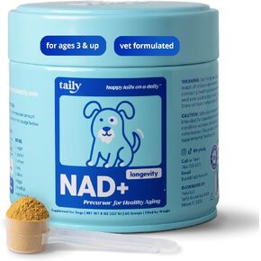 Taily NAD for Dogs – Daily Longevity Supplement – Supports Cellular Energy, Healthy Aging, Brain & Heart Function – Nicotinamide Riboside Precursor for Dogs – NAD+, Vet-Formulated, Made in USA in Kuwait