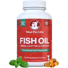 Fish Oil for Dogs, Minty Fresh Breath, Healthy Skin & Coat, EPA DHA in Kuwait