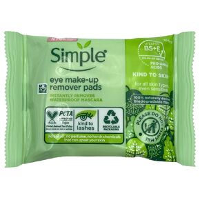 Simple Kind To Eyes Eye Make Up Remover Pads 30 Pieces in Kuwait