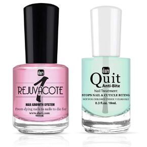 duri Rejuvacote 1 Original Maximum Strength Nail Growth System Base, Top Coat and Quit Anti Bite - Stops Nail, Cuticle Biting Treatment Combo Pack in Saudi Arabia