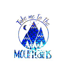 Mountains Sticker Decal, Mountain Sticker, Outdoors Decal, RV, Camping, Traveling, Car Window, Laptop, Gift for Mom, Choose Size and Color in Saudi Arabia