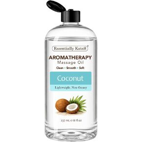 Aromatherapy Massage Oil – Peppermint & Eucalyptus – Cooling, Lightweight, Non-Greasy Body Oil with Fractionated Coconut Oil – Refreshing & Invigorating – 8 fl oz in Saudi Arabia